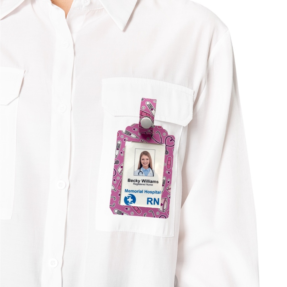 ID card holder for lanyard, badge reel etc